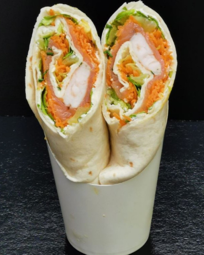 WRAP SAUMON CREVETTES